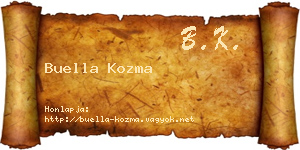 Buella Kozma névjegykártya